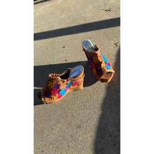 Y2K Flower Platform Clog Sandals